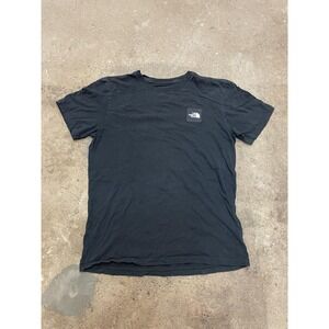 The North Face T-Shirt Mens Medium Black Short Sleeve Box Logo Graphic Cotton